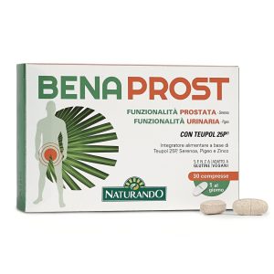 Benaprost 30 compresse con Palma nana Serenoa repens, Pygeum africanum Ajuga reptans, Zinco