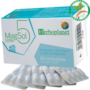 Magsol 5 extra 60 compresse 5 fonti di Magnesio altamente assimilabili in un’unica compressa tra cui il Bisglicinato