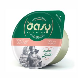 Oasy More Love Tonno e Salmone per Gatti Cup 70gr
