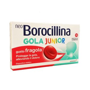NeoBorocillina Protezione Gola Junior 15 Pastiglie Gommose Gusto Fragola