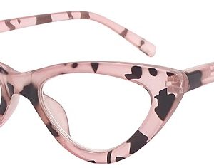 OCCHIALE PREMONTATO DA LETTURA T-VEDO CAT EYES MACULATO ROSA+1,00