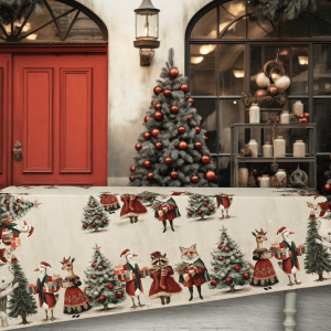 Tag House Artissima Tovaglia Natalizia e/o Runner In Cotone Stampato 4009 Happy Christmas