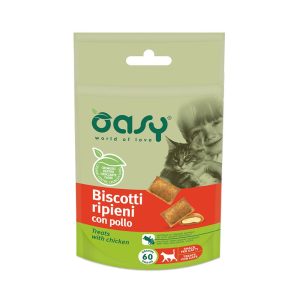 Oasy Biscotti Ripieni al Pollo per Gatto
