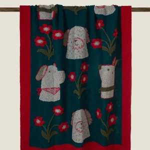 Frati Home Coperta Plaid In Lana Cotta Bau Beauty Rosso