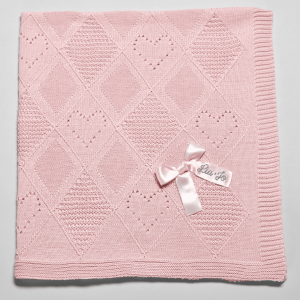 Liu Jo Baby Copertina In Calda Lana Merinos Con Ricamo Love Bl564B