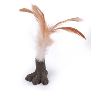 Gioco gatto naturale zampa con piume Farm Company