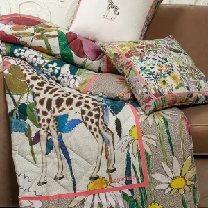 Borbonese Cuscino Arredo Double Face In Raso Di Cotone Garden