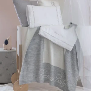 Blumarine Baby Copertina Per Culla E Carrozzina In Misto Lana Myrtilla