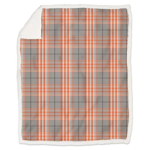 DAUNEX COPERTA PLAID FANTASIA CON RETRO IN CALDO AGNELLINO BOSTON ARANCIO
