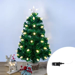 Albero di Natale da tavolo 60cm Palline Led Bianco caldo 3000K Wisdom