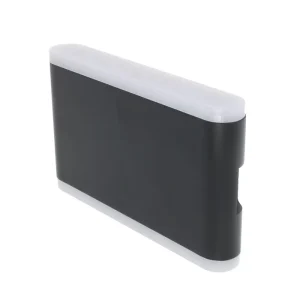 Applique Led da parete Nian 10W Nero IP54 Bianco caldo 3000K M LEDME