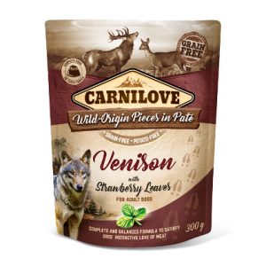 Carnilove Wild-Origin Pieces in Patè Umido Cane Adult Cervo con foglie di fragola