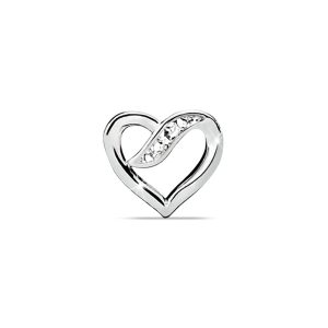 Medical Jewels Orecchini Anallergici 225 Cuore con Onda di Cristalli