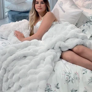 Blumarine Coperta Matrimoniale In Ecopelliccia Diamant