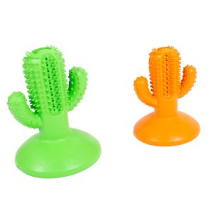 FARM COMPANY Gioco Dentale per Cani Cactus PortaSnack con Ventosa