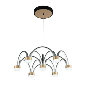 Lampadario Led da soffitto Emin Grigio 84W Dimmerabile con temperatura colore regolabile con telecomando M LEDME