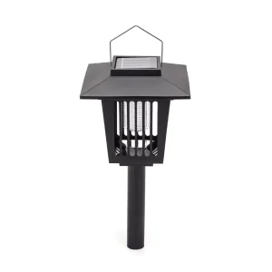 Lampioncino segnapassi Antizanzare Led Jail 0,03W Nero con pannello solare IP44 Bianco freddo 6500K con sensore crepuscolare Aigostar