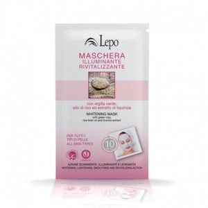 Lepo maschera viso illuminante e rivitalizzante con argilla verde, olio di riso ed estratto di liquirizia ml. 15